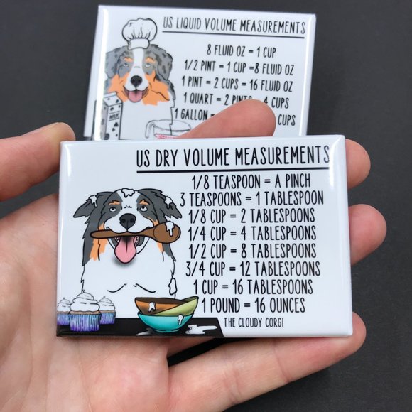 Australian Shepherd Dog Kitchen Measuring Magnets - Picture 4 of 7